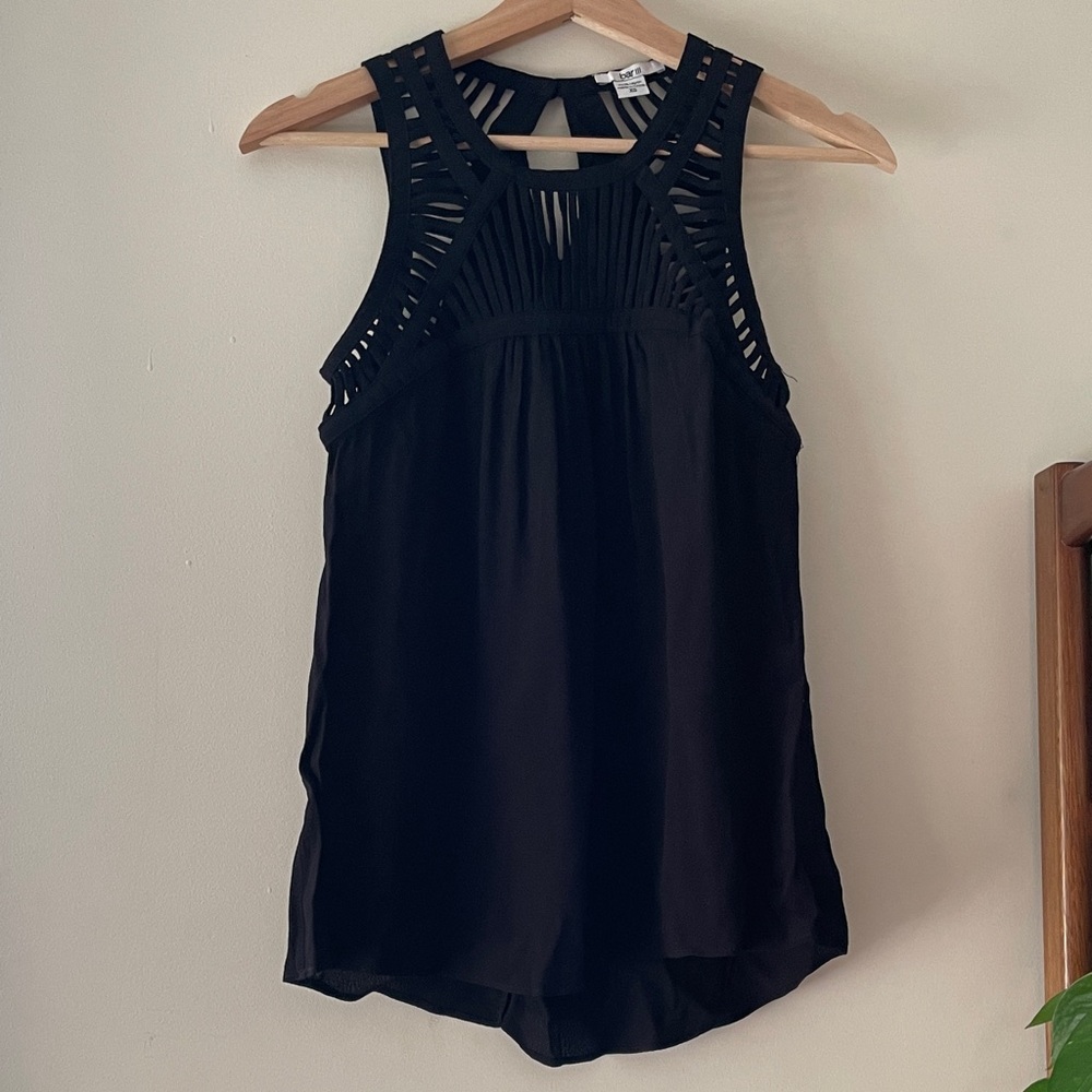 Bar III Black Cut-Out Tank Top Size XS